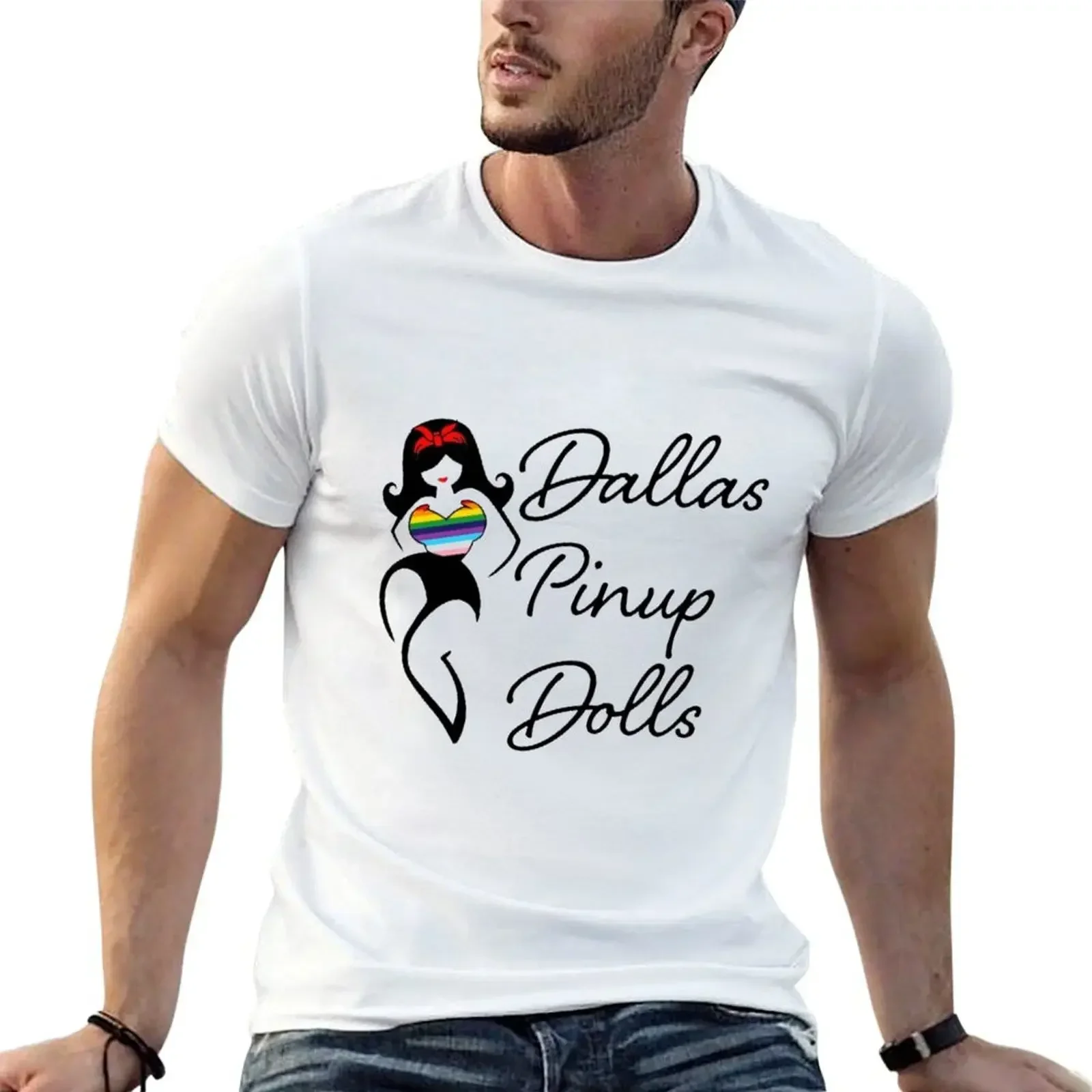 Dallas Pinup Dolls - Image Logo - Light Background T-Shirt cute clothes anime clothes oversized fruit of the loom mens t shirts