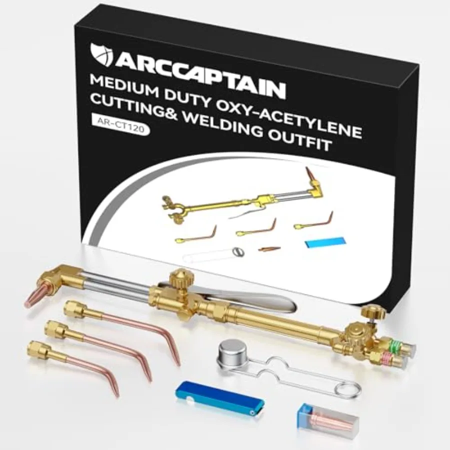 

Oxy Acetylene Cutting Torch Medium Duty CA1350 Cutting Welding Torch with Check Valve Cutting Tip 1-3-101 Suitable for Automobi