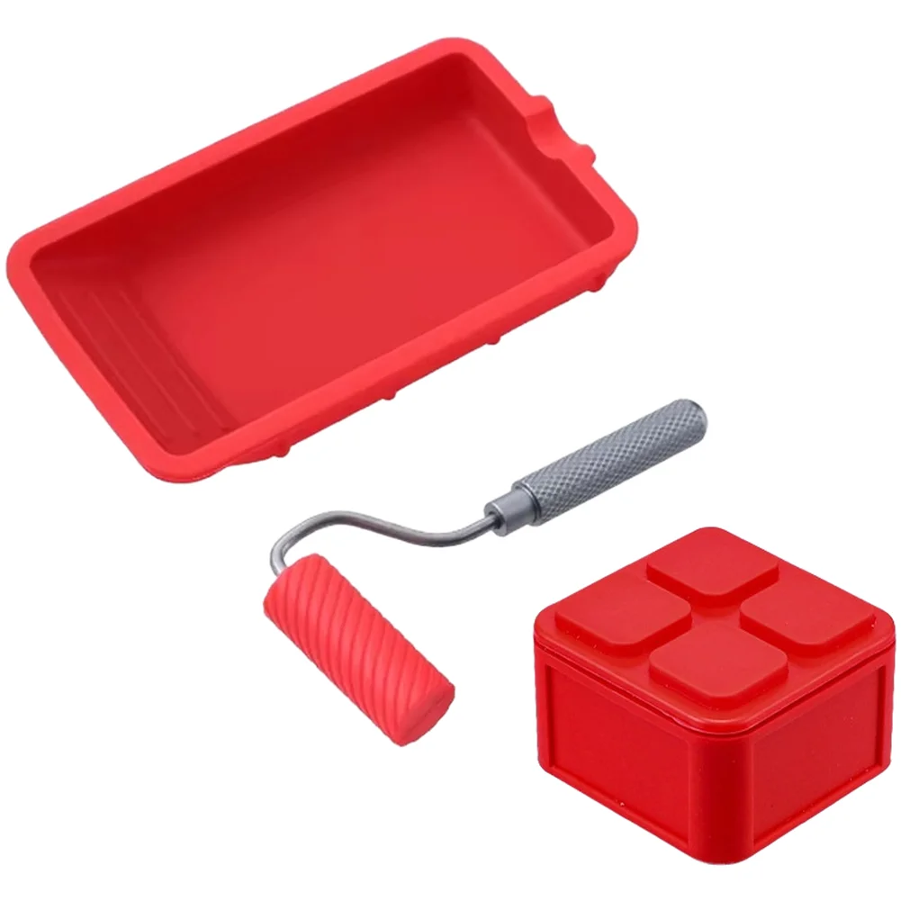 For Woodworking Glue Application Tool Set Featuring Flexible Silicone Tray and for Smooth Roller Brush 133mm x 60mm Dimensions