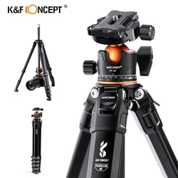 K&F Concept 69.3inch Travel Camera Tripod Aluminium Professional Tripod 15kg/33lbs Load with Panorama Ball Head Quick Release