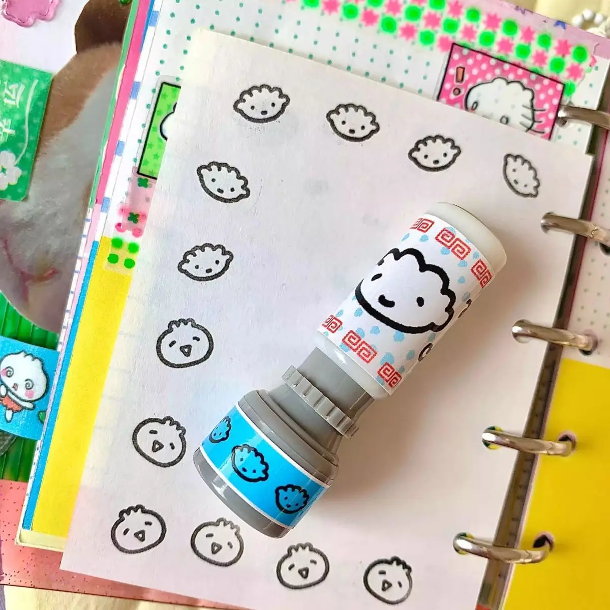 Kleines Tier-Lamm Mini Fotosensitives Siegel Kreative Niedliche Tägliche Stimmungsanzeige für Notizbuch DIY-Dekoration – Detail 17