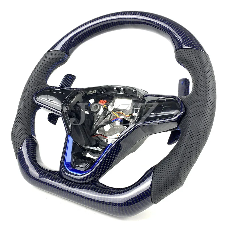 For  Golf MK8 R GTI GTD Tiguan Upgraded Carbon Fiber Steering Wheel with Shifting Paddles2019 2020 2021 2022 2023 2024