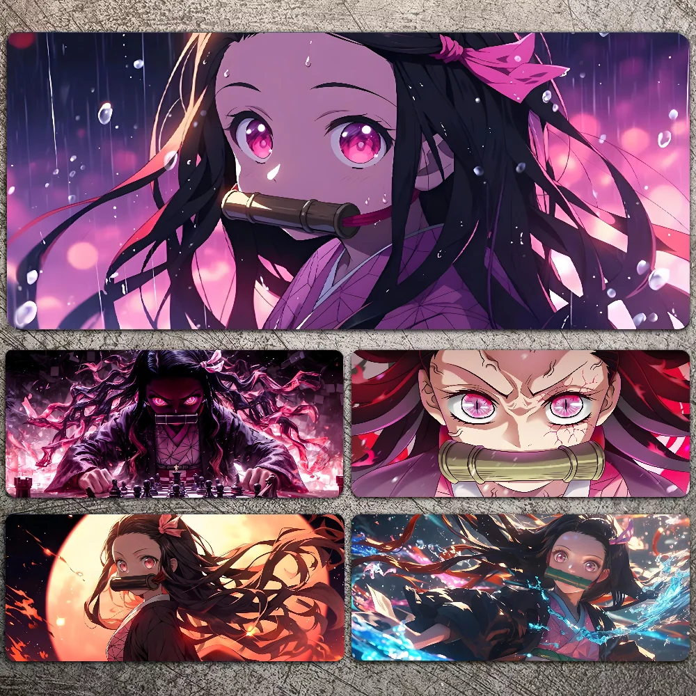 D-Demon S-Slayer N-Nezuko Mouse Pad Laptop Gaming Accessories Mousepad Large Desk Mat Computer Gamer Keyboard Rug Carpet