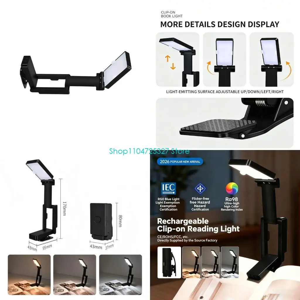 D8KF Lightweight Portable Study Lamp With 170mm Adjustable Arm For Students