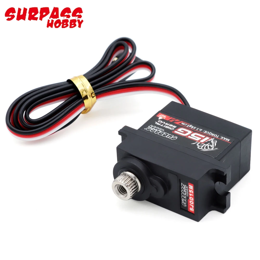 Surpass Hobby SJ0015M 4.8-6.0V 3.6kg/ SJ0015H 6-8.4V 4.5kg Metal Gear Waterproof 15g Digital Servo For RC Airplane/ Car/ Boat