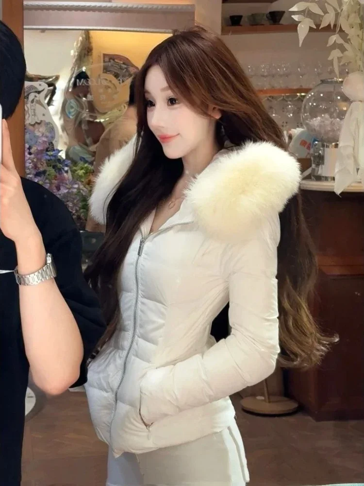 الفرنسية عارضة طويلة الأكمام سترة معطف المرأة تصميم هيبورن شيك مقنعين سستة معطف الأزياء الدافئة الرجعية ضئيلة معطف نمط جديد