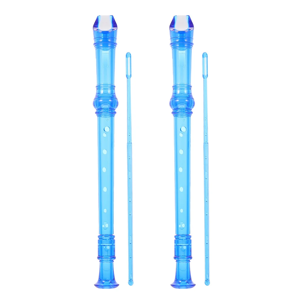 2Pcs 8 Hole Clarinet Kids Soprano Recorder Durable Stable Resin Easy Maintain Cultivate Music Interest Kids Soprano Recorder