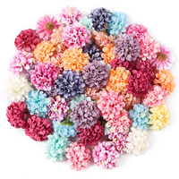 10Pcs Artificial Flowers Silk Hydrangea Fake Flower Head For Wedding Decoration Party Home Decor DIY Wreath Gift Craft Accessory