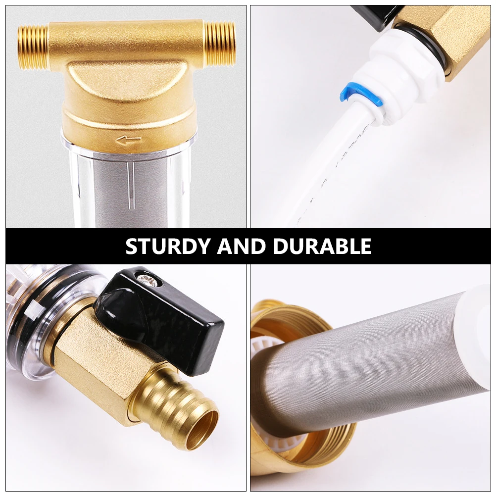 

Domestic Water Prefilter Copper Sediment Filter Corrosion Resistant Stainless Steel Screen Easy Clean Water Filter