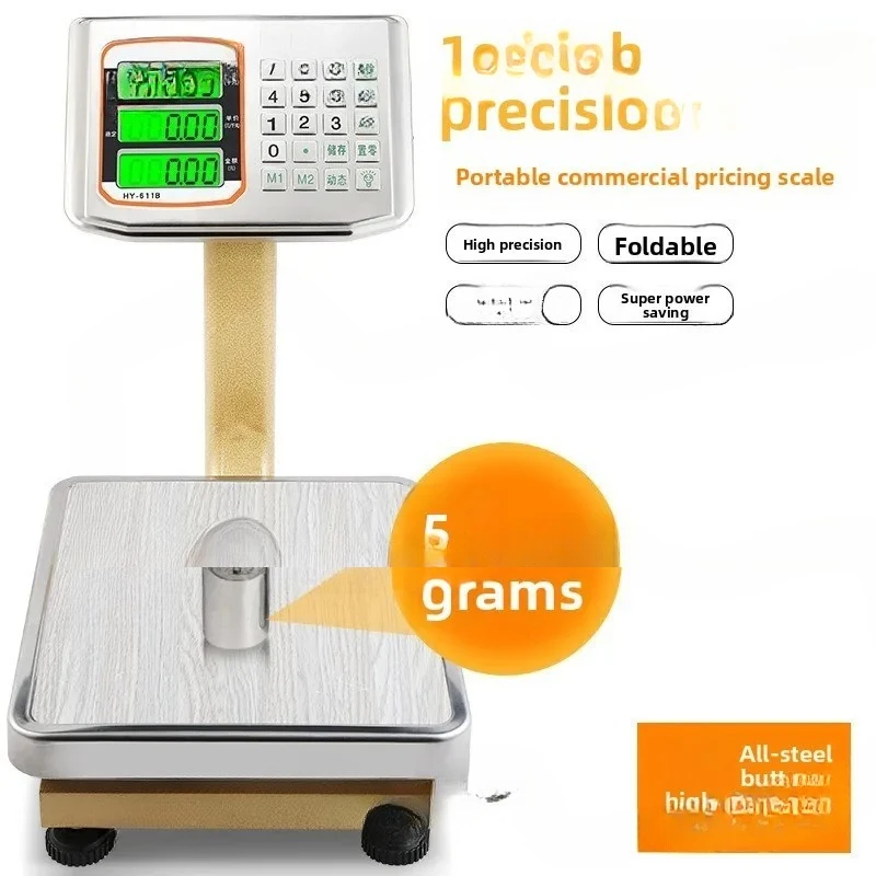 Electronic Scale 60kg Accurate 0.01kg Gram, Weighing Platform Shijin Business Small Pricing Scale