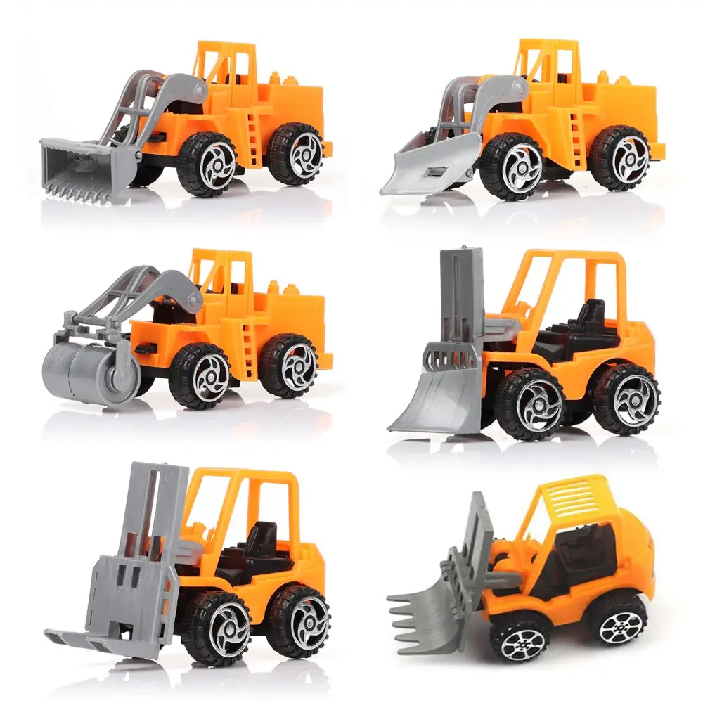 Home Decor Mini Car Excavator Pull Back Car Engineering Vehicle Car Model Forklift Toy