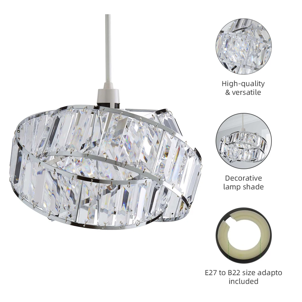 Lilia Acrylic Clear Easy Fit Pendant