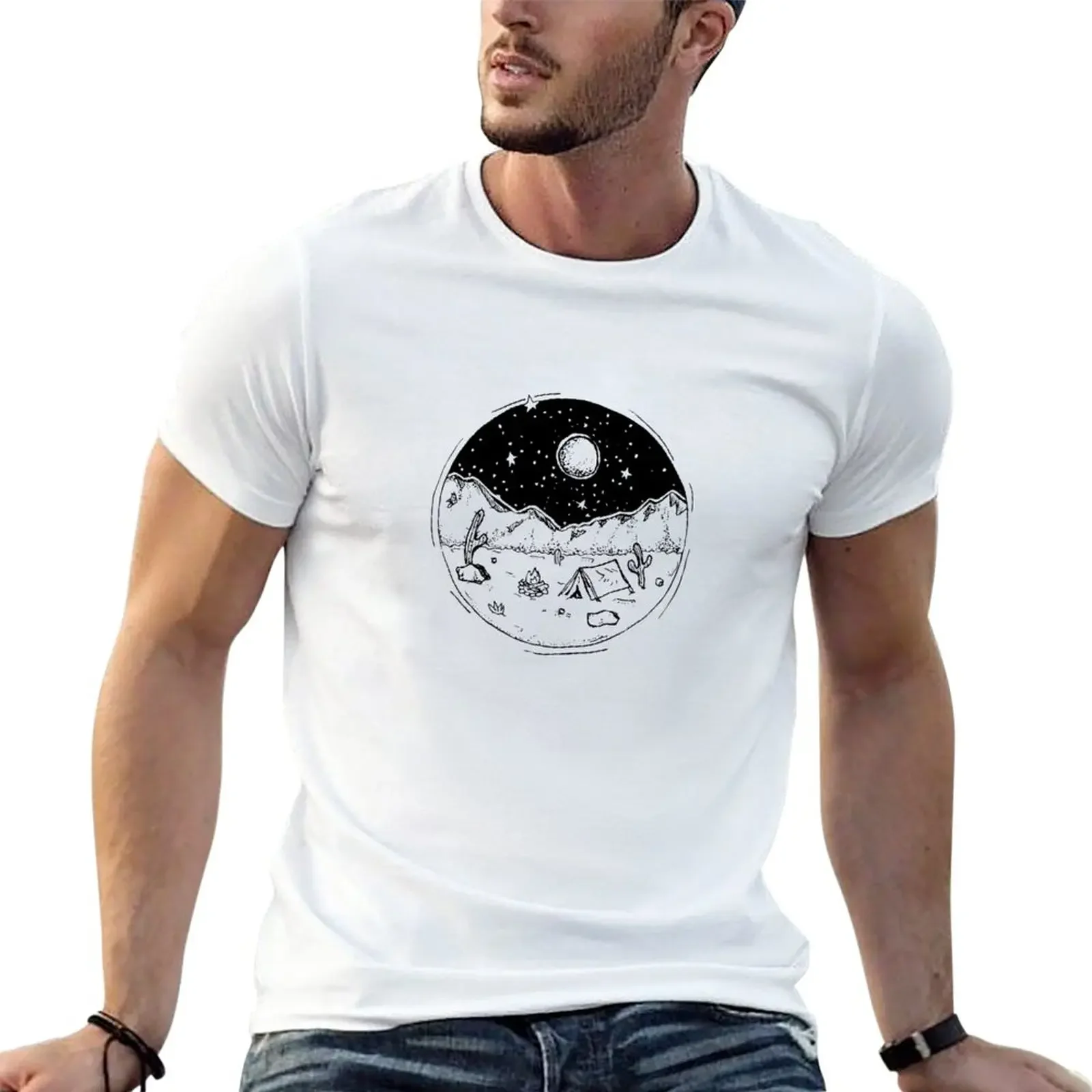 Desert Milkyway T-Shirt animal prinfor boys customs Men's t-shirt