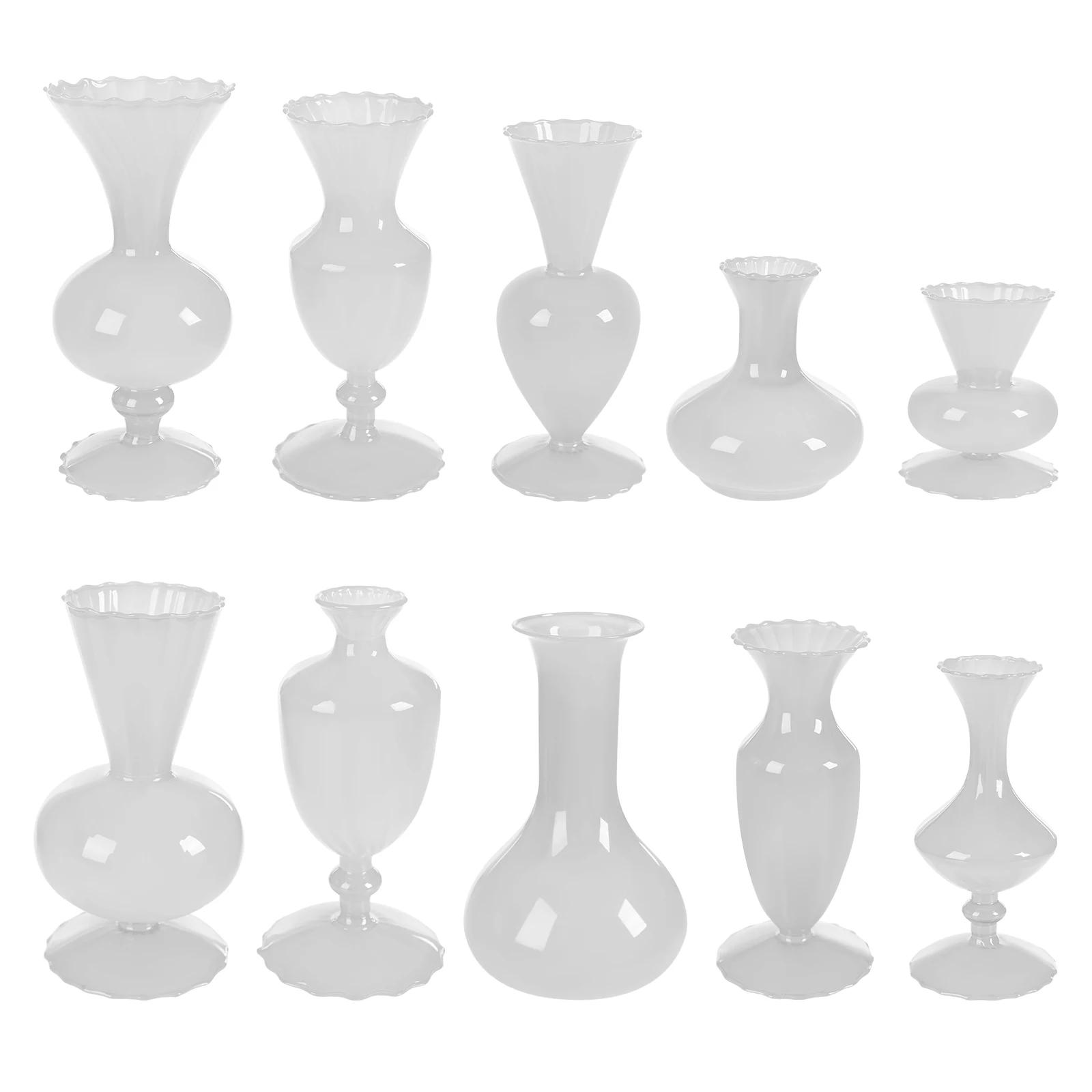 10 Set Vas Kuncup Kaca Hijau Set Vas Kaca Kecil Modern untuk Vas Bunga Kuncup Dekoratif Bunga Vas Kaca Lucu untuk Pernikahan