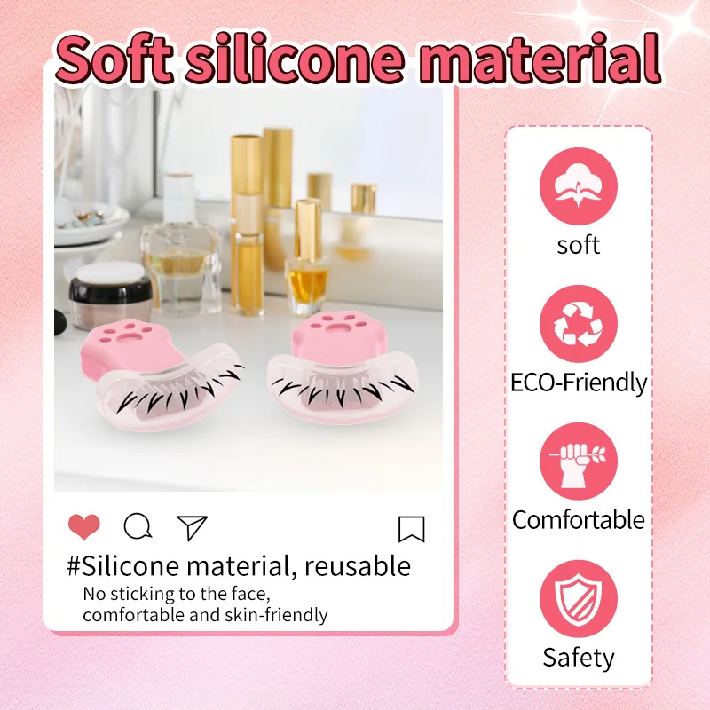 Silicone Eyelash Stamp Instant Eyelash Seal Down Eyelash Stencils Setting Tool Eye Makeup Pattern Stamp Eye Makeup Tool