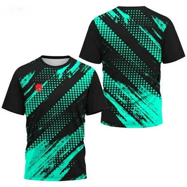Men's T-shirt Round Neck Short Sleeved Color Printed Tennis Running Casual and Comfortable Outdoor Sportswear Top view 6