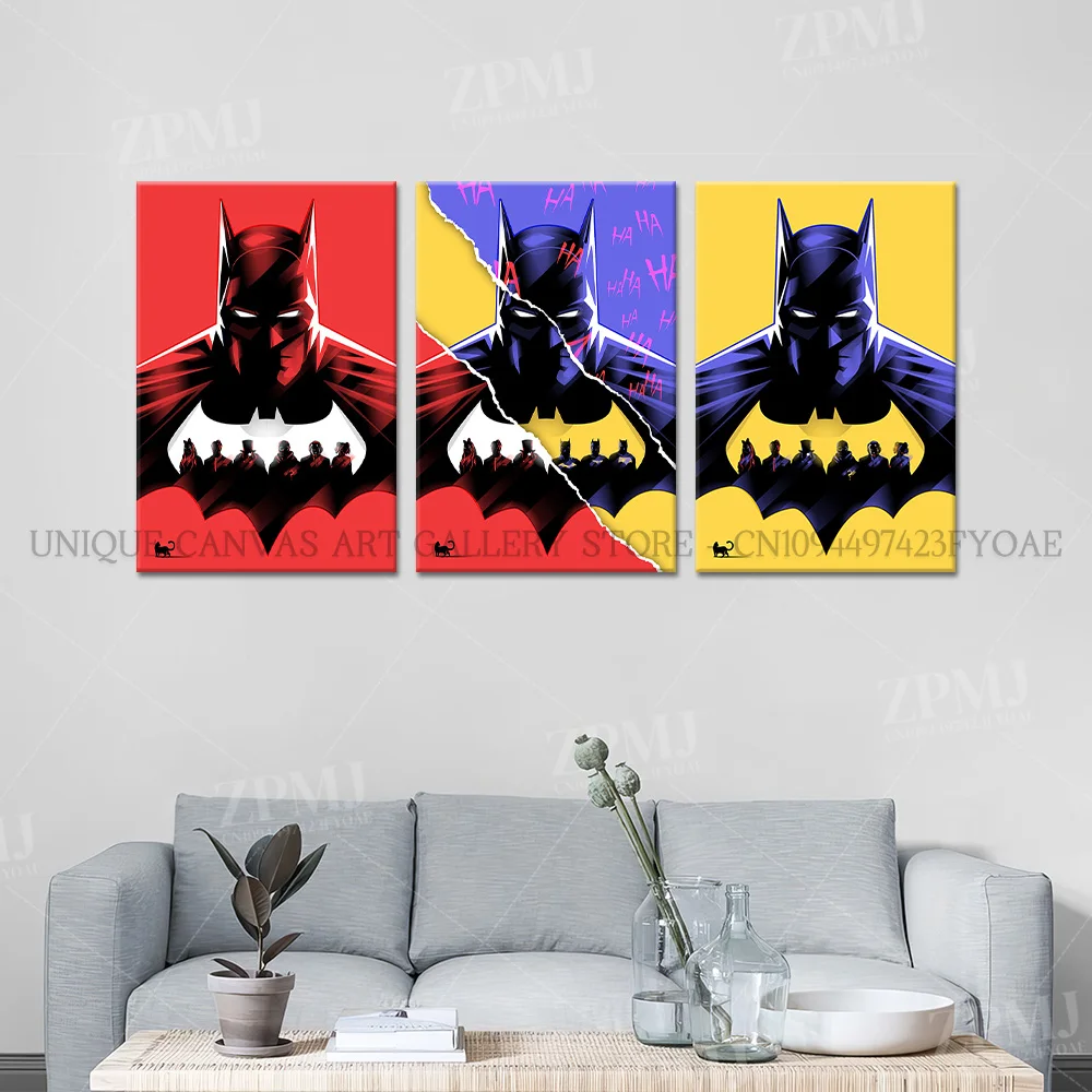 Rahmenlose HD-Drucke, Bilder, Batman, Heimdekoration, Gemälde, Zimmer, Film, Gerechtigkeit, Liga, Leinwand, Poster für Schlafzimmer, Wandkunst, Wandbild – Detail 2
