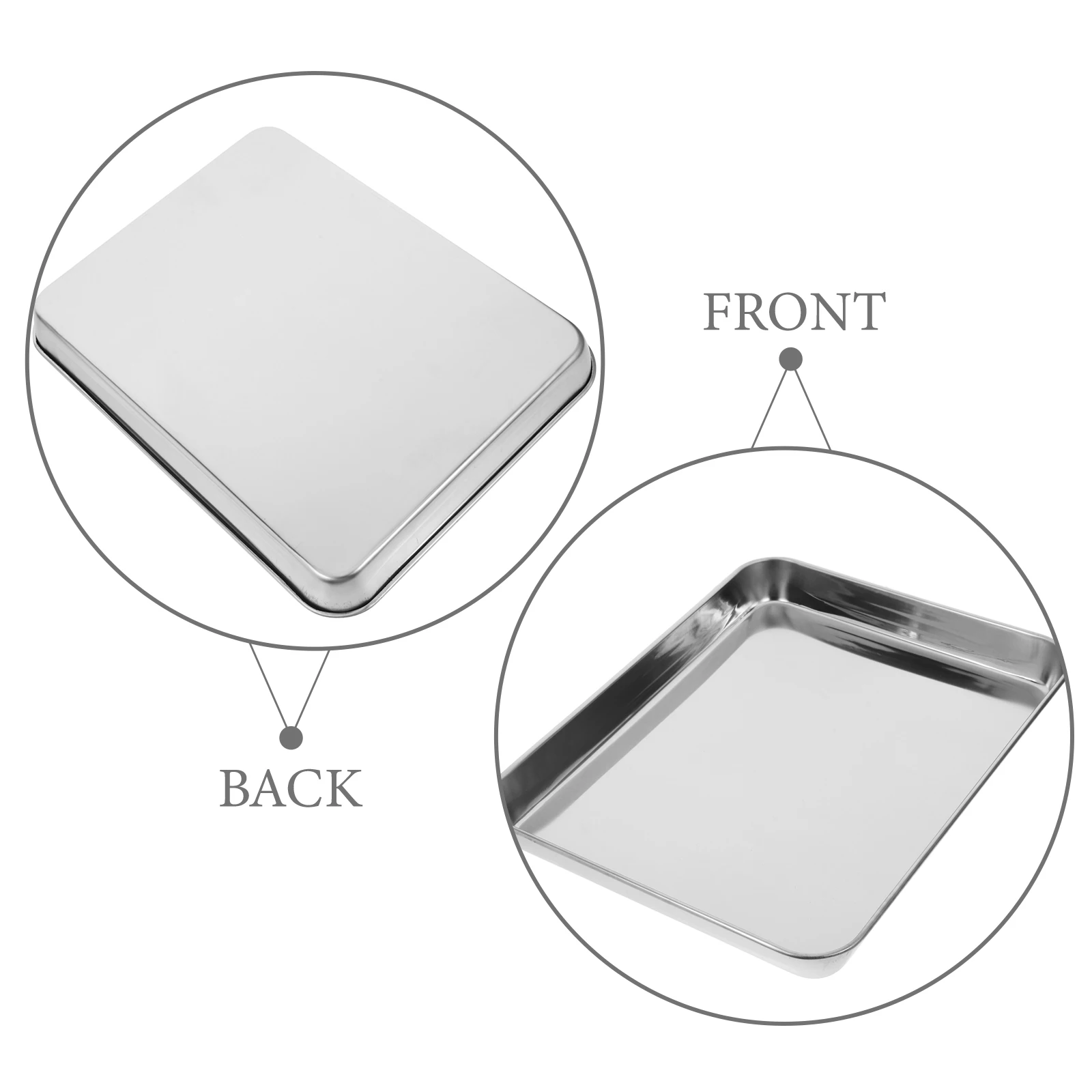 

Stainless Steel Medical Flat Design For Laboratory Instruments Easy To Clean Storage Organizer Small Metal Utility Dish