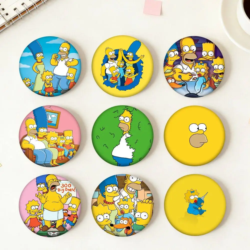 Cartoon The S-Simpsons Anime Round Badges Can Be Used To Decorate Clothes And Backpack Pins