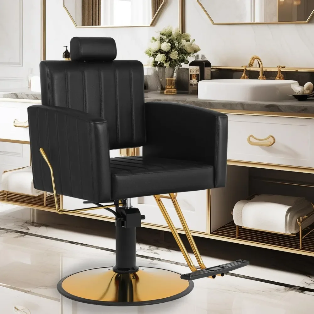 

Профессиональное парикмахерское кресло-реклайнер для стилиста с гидравлическим насосом, регулируемым подголовником, 135 ° Регулируемое положение, индивидуальная настройка