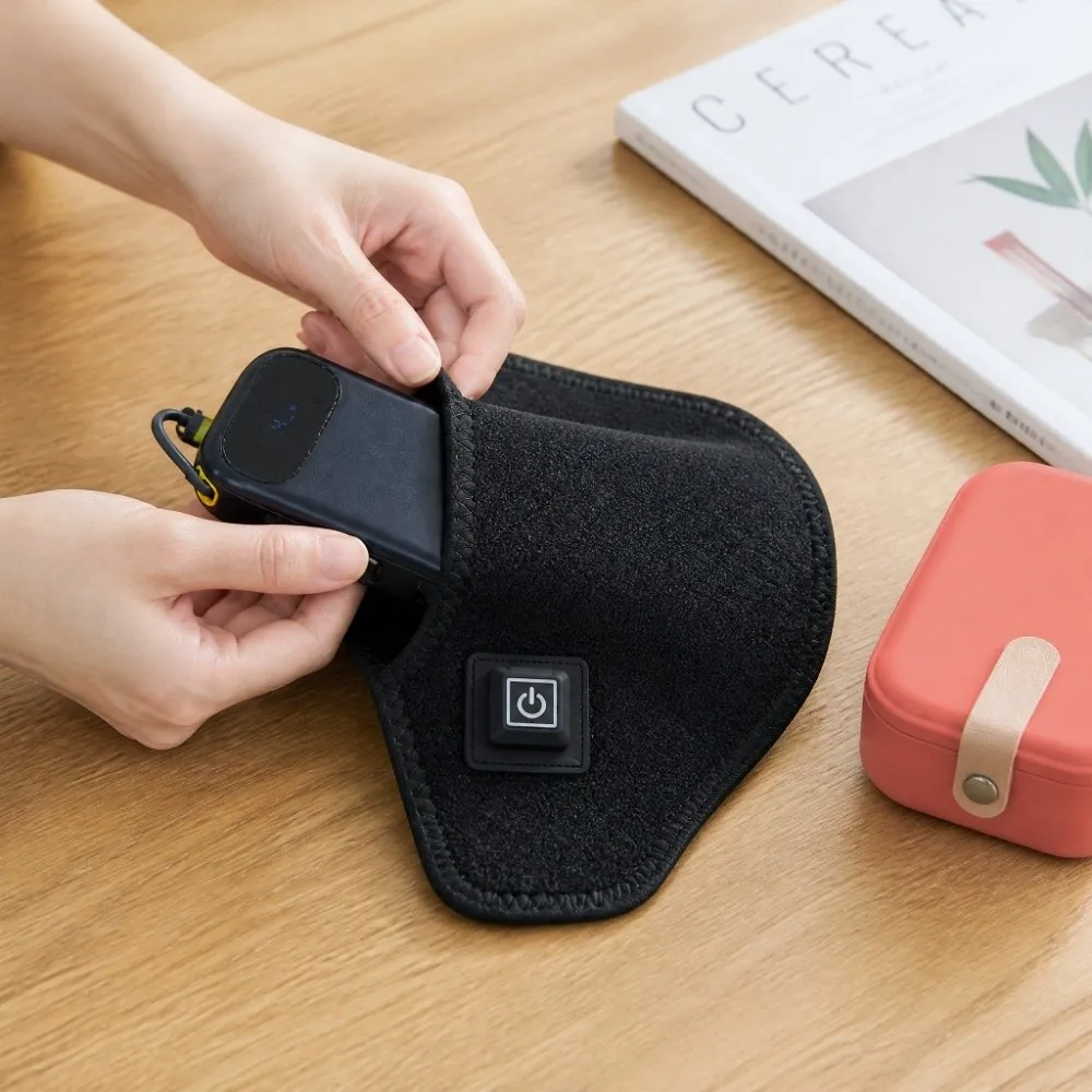 Soft Breathable Polyester Fabric USB Heated Neck Wrap Sturdy ABS Plastic Shell Adjustable Fastener Neck Cover