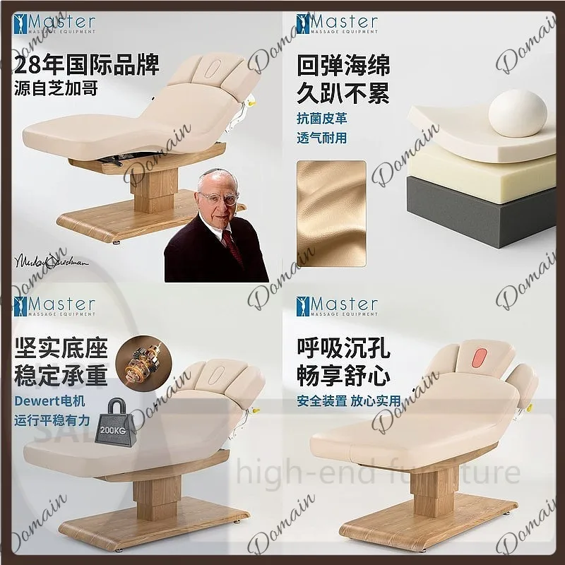VP Olivia Electric Beauty Bed Hydraulic Massage Table Adjustable Height Facial SPA Bed