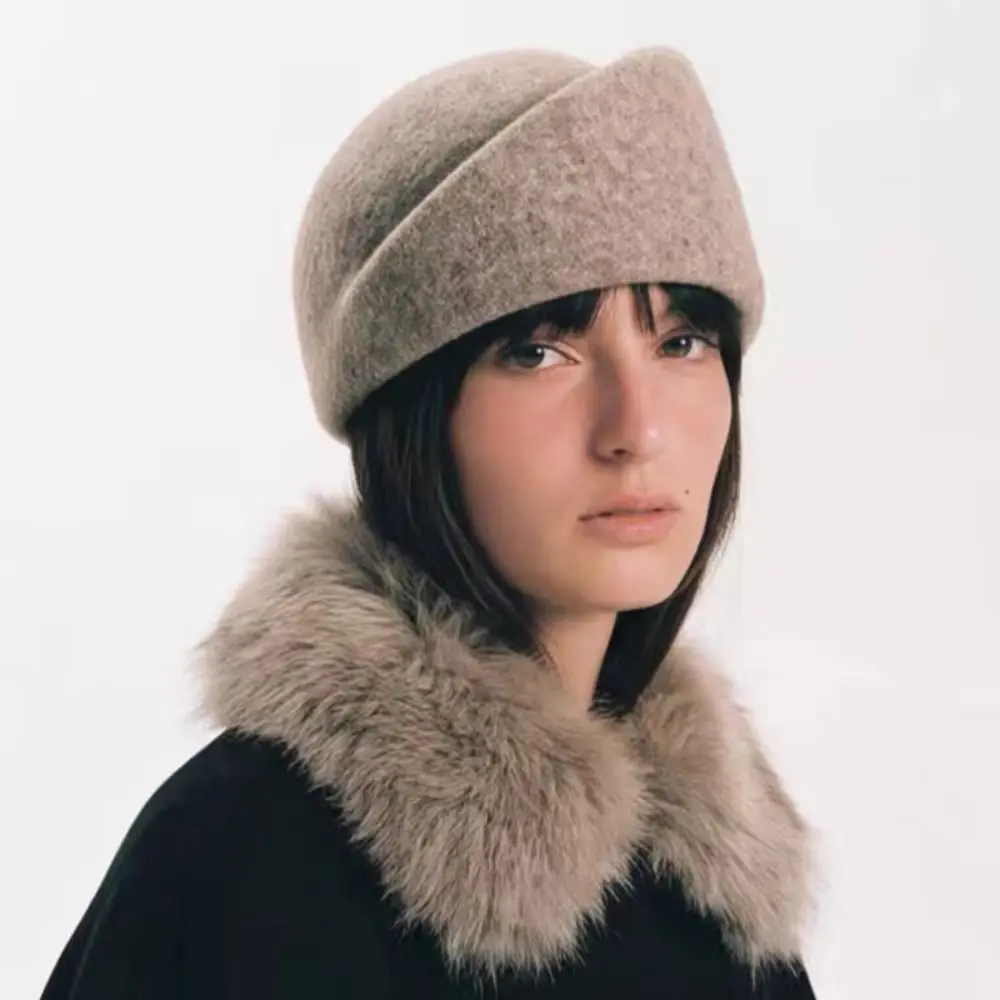 Uniform Stewardess Hat French Style Pillbox Hat Elegant Teardrop Fedora Hat Versatile Air Hostess Medicine Box Hat Ball