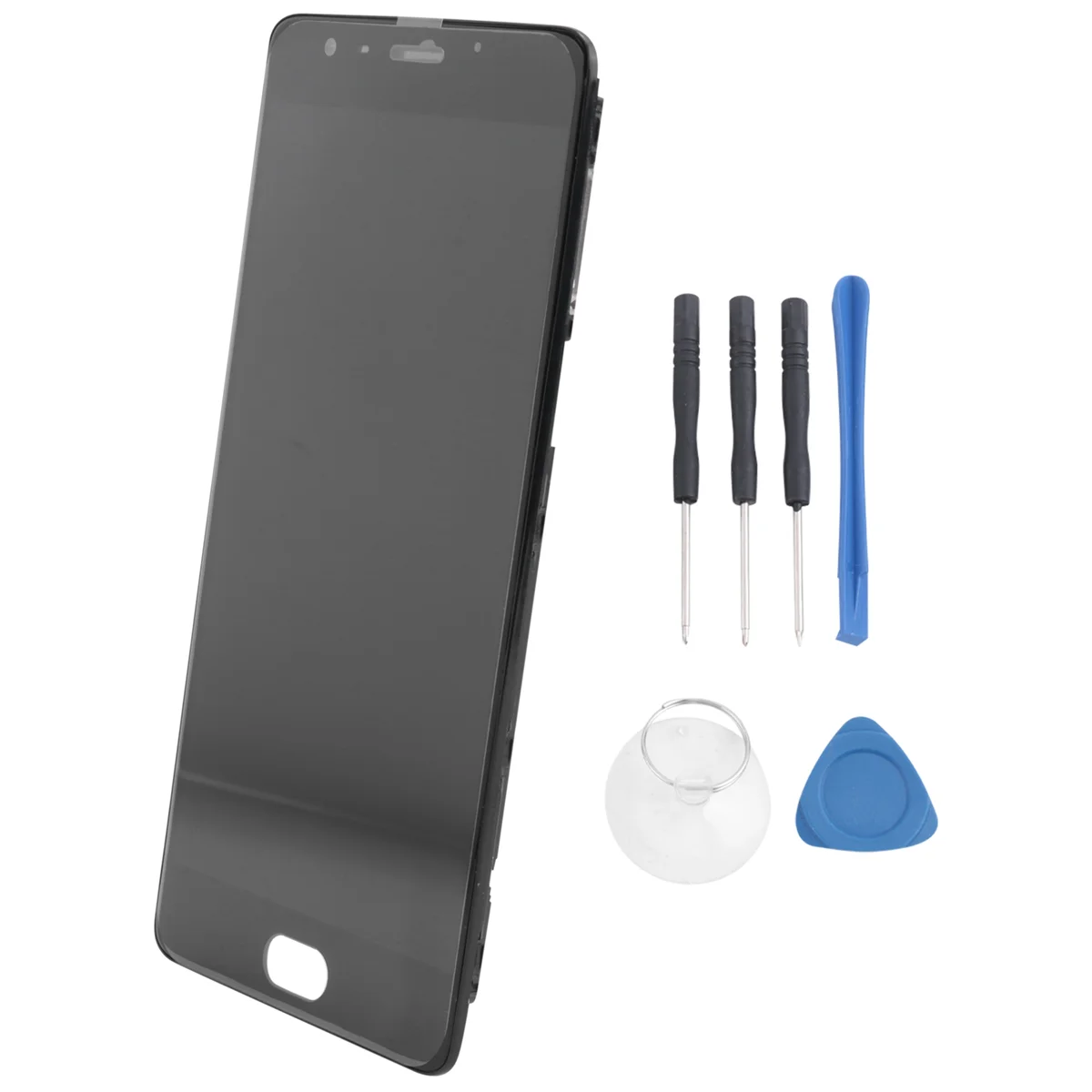 POSV-LCD ディスプレイ接触スクリーンデジタイザアセンブリ Oneplus 3 3T A3000 1+3 1+3T 修復ツール付き ブラック フレーム付き