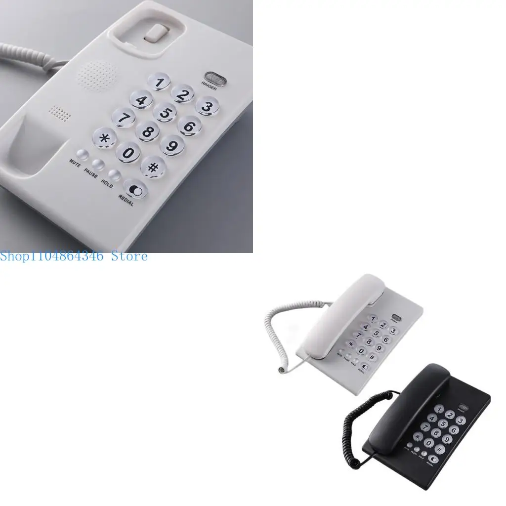 5asd Fixed Telephone Home Corded Landline Corded Desk Phone Caller Wire Telephone