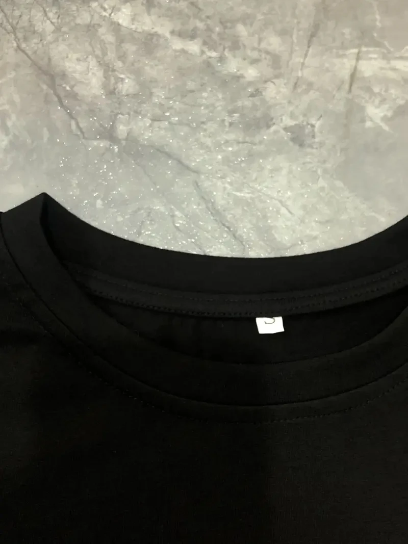 Pop femmes été décontracté c'est OK ne vous inquiétez pas imprimer lèvres imprimé taille ample col rond manches courtes T-shirt robe