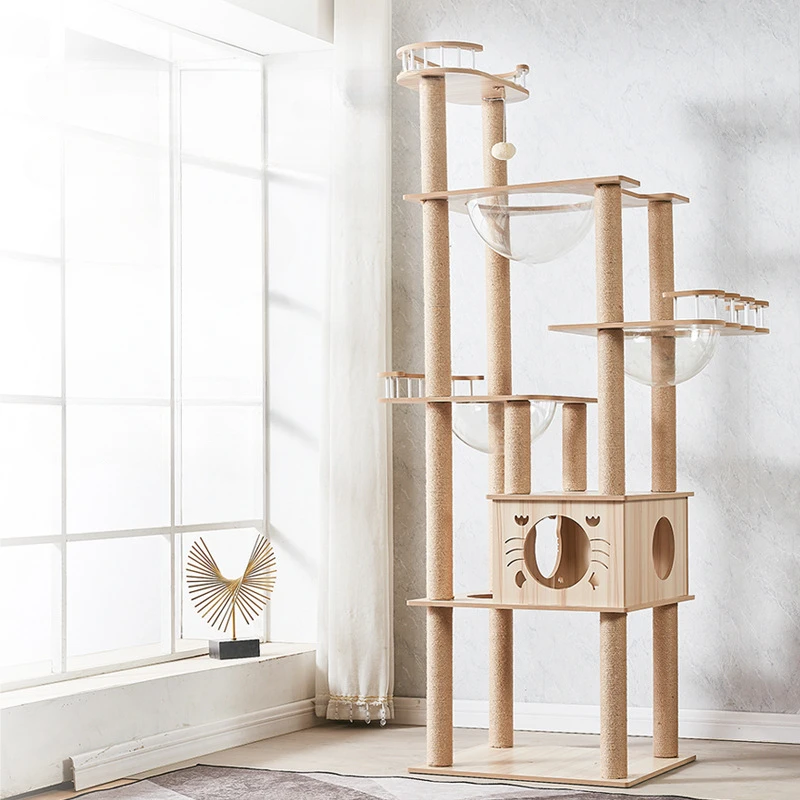 Seven-story Luxury Cat Villa Multi-Story Cat Tree House Scratch-resistant and Wear-resistant Sisal Grabbing Posts cat tree