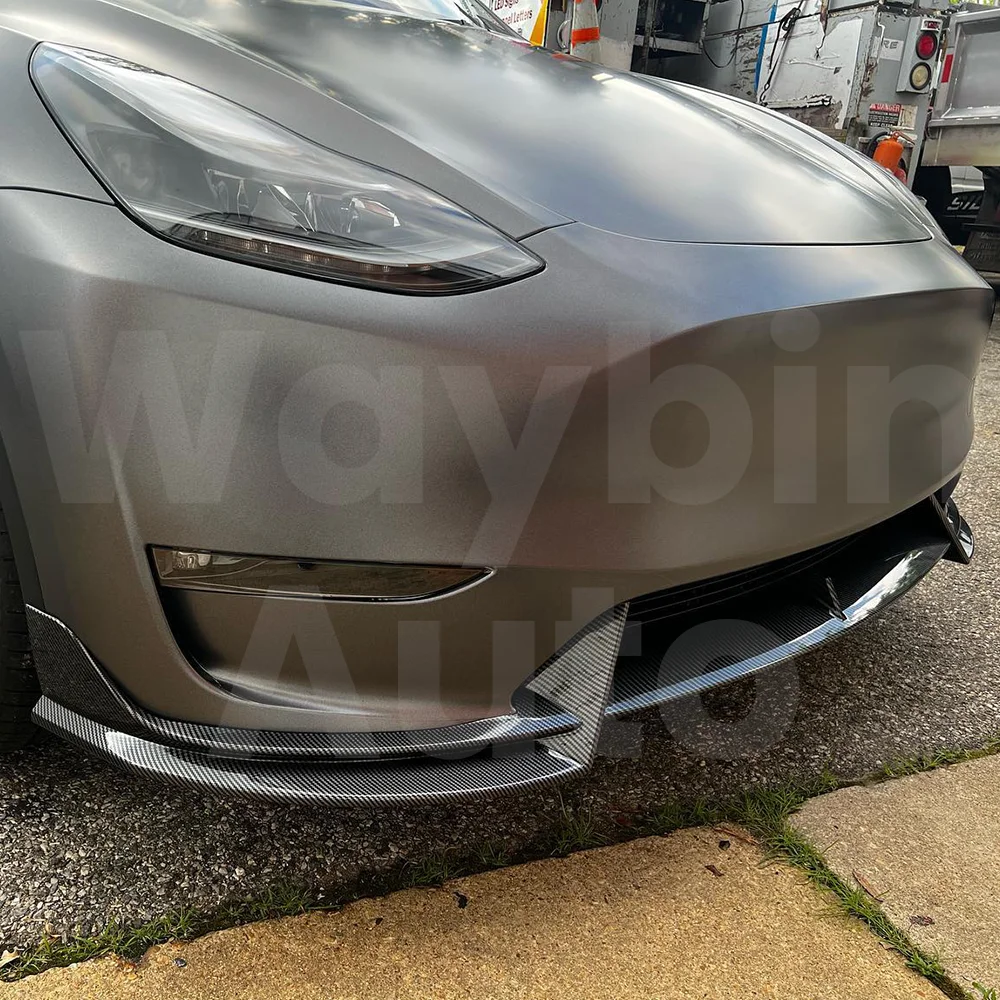 Tesla 2023 Carbon Fiber AD Sport Body Kits Bumper Lip Rear Diffuser Spoiler Tuning Accessories For Tesla Model 3 Y 2017- 2023