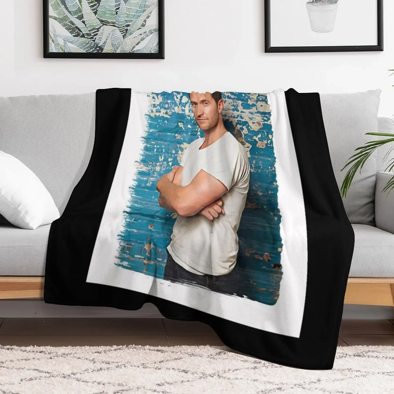 Music Retro Richard Armitage Paint Splash Cool Graphic Gift Throw Blanket Vintage Soft Blankets