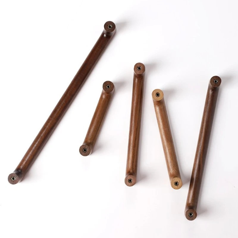 Nordic Wooden Solid Hardware Pull Furniture Handles Beech Wood Kitchen Cabinet Handles Wardrobe Cupboard Drawer Knobs