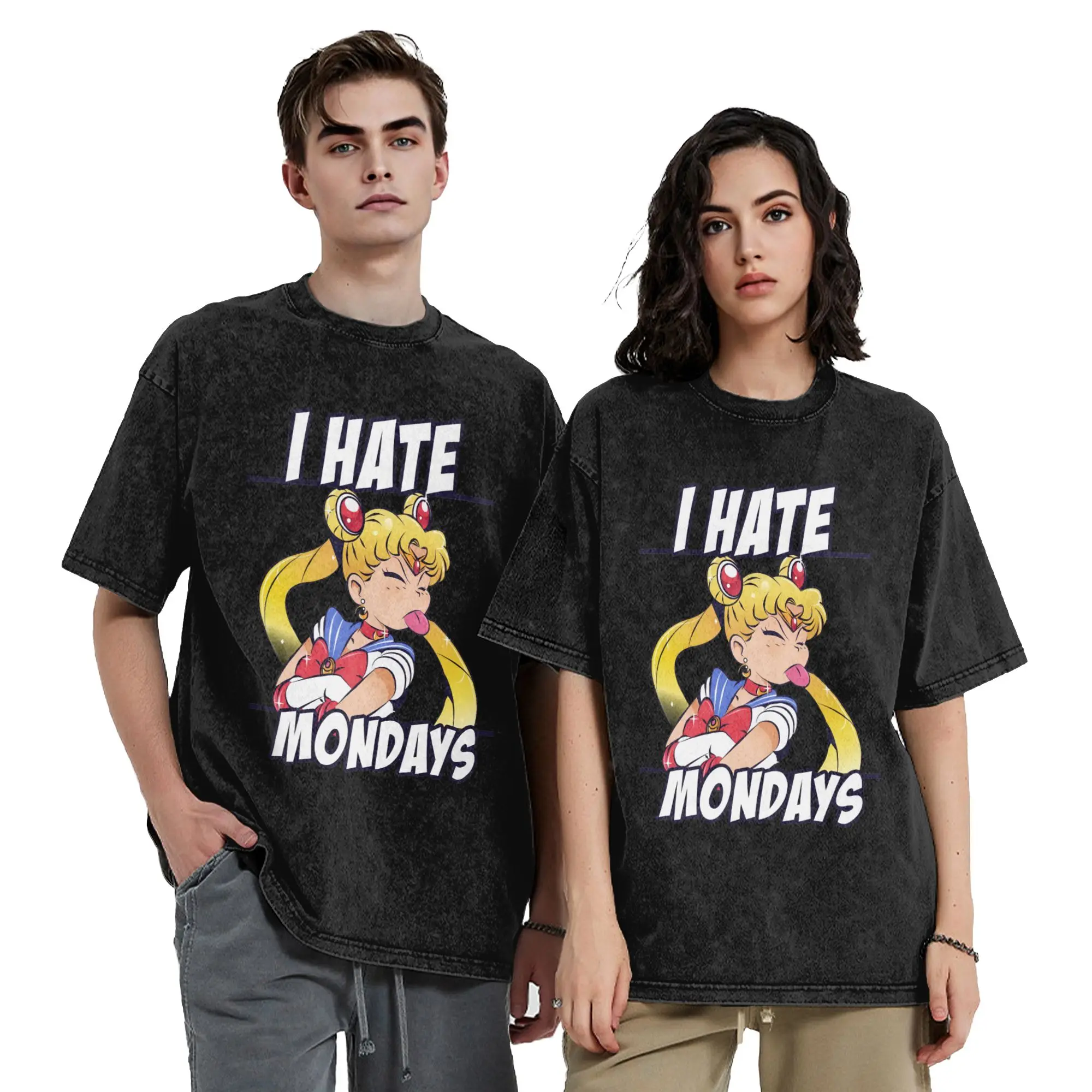 

Retro S-Sailors Moons T-shirt Men's Harajuku T Shirt Short Sleeve Cotton Beautiful Girl Cartoon Princess Tshirt Urban Tees Tops