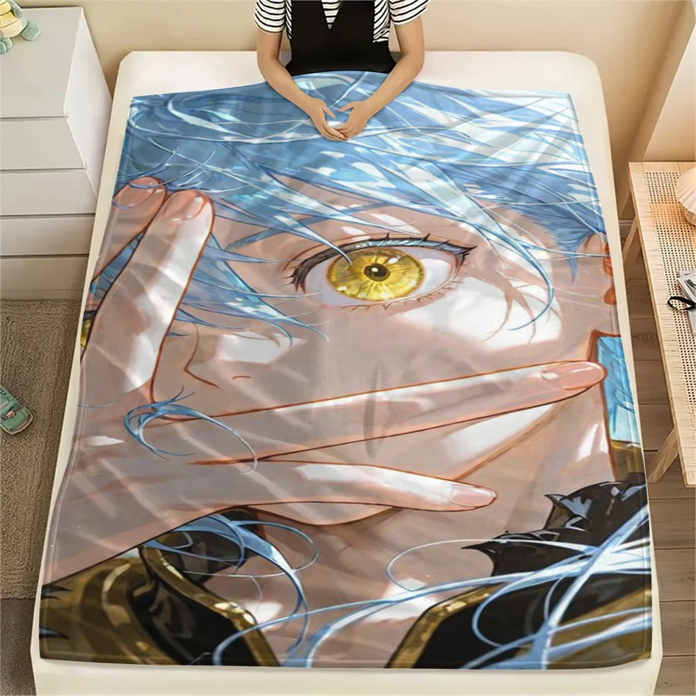 Slime Rimuru Warm Printed Flannel Blanket for Sofa Bedding Home Travel Cozy -xia95