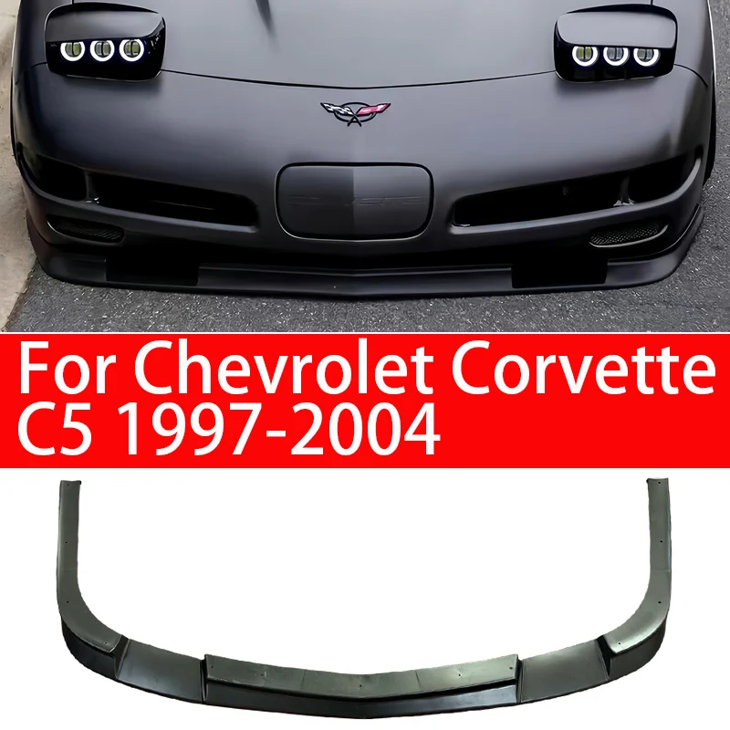

3PCS Front Bumper Lip For Chevrolet Corvette C5 1997-2004 Splitter Body Kit Glossy Black Carbon Fiber Style Car Accessories
