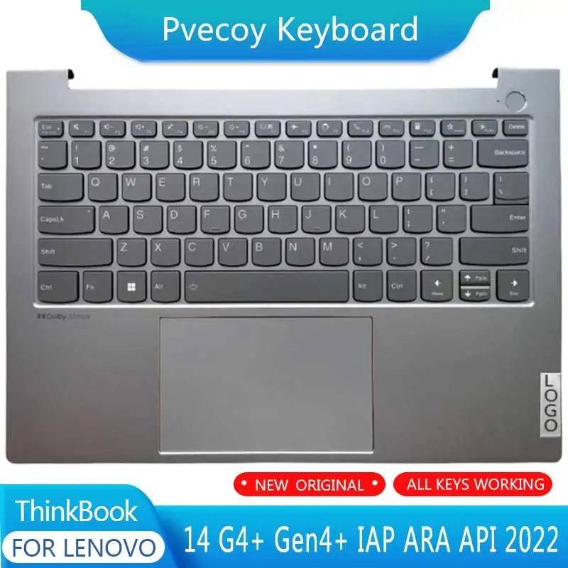 

New For Thinkbook 14 G4+ Gen4+ IAP ARA API 2022 Laptop Palmrest Case Keyboard US English Version Upper Cover