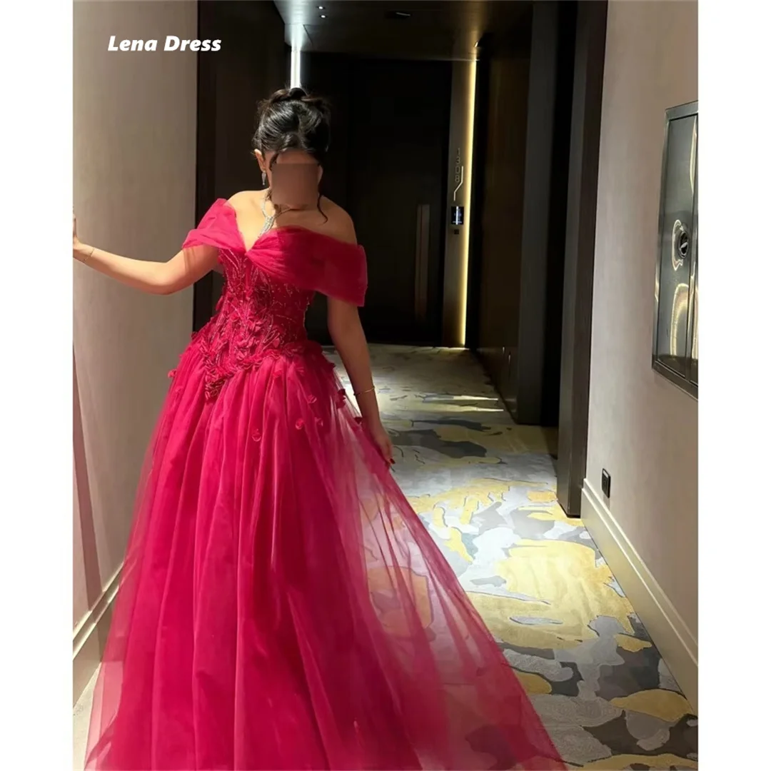 

Lena Long Prom Dresses Luxury 2025 Luxury Evening Dress Custom Made Line A Elegant Womens Evening Party Dresses Off-shoulder