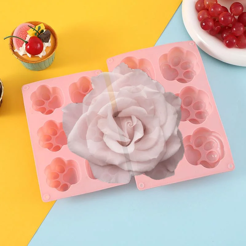 Popular Cat Claw Silicone Baking Mold Dishwasher Safe Non-Stick for Chocolate Ice Cube Candy Cake Decor DIY Home Kitchen Use