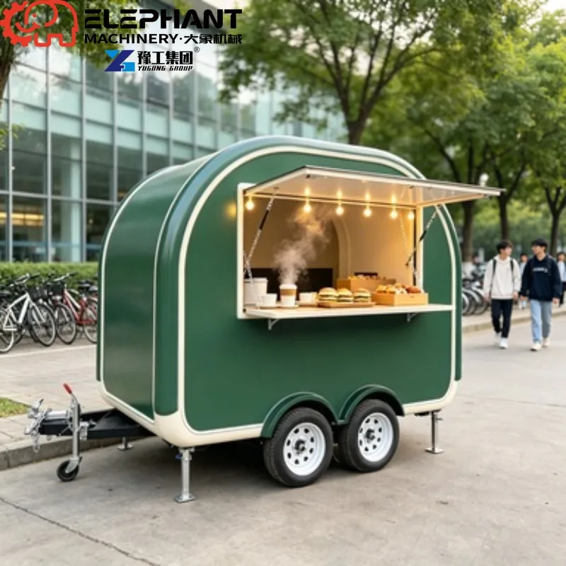 Food Concession Trailer, Custom Street Vending Food Cart, Mobile Catering Vehicle Built With Professional Kitchen Equipment