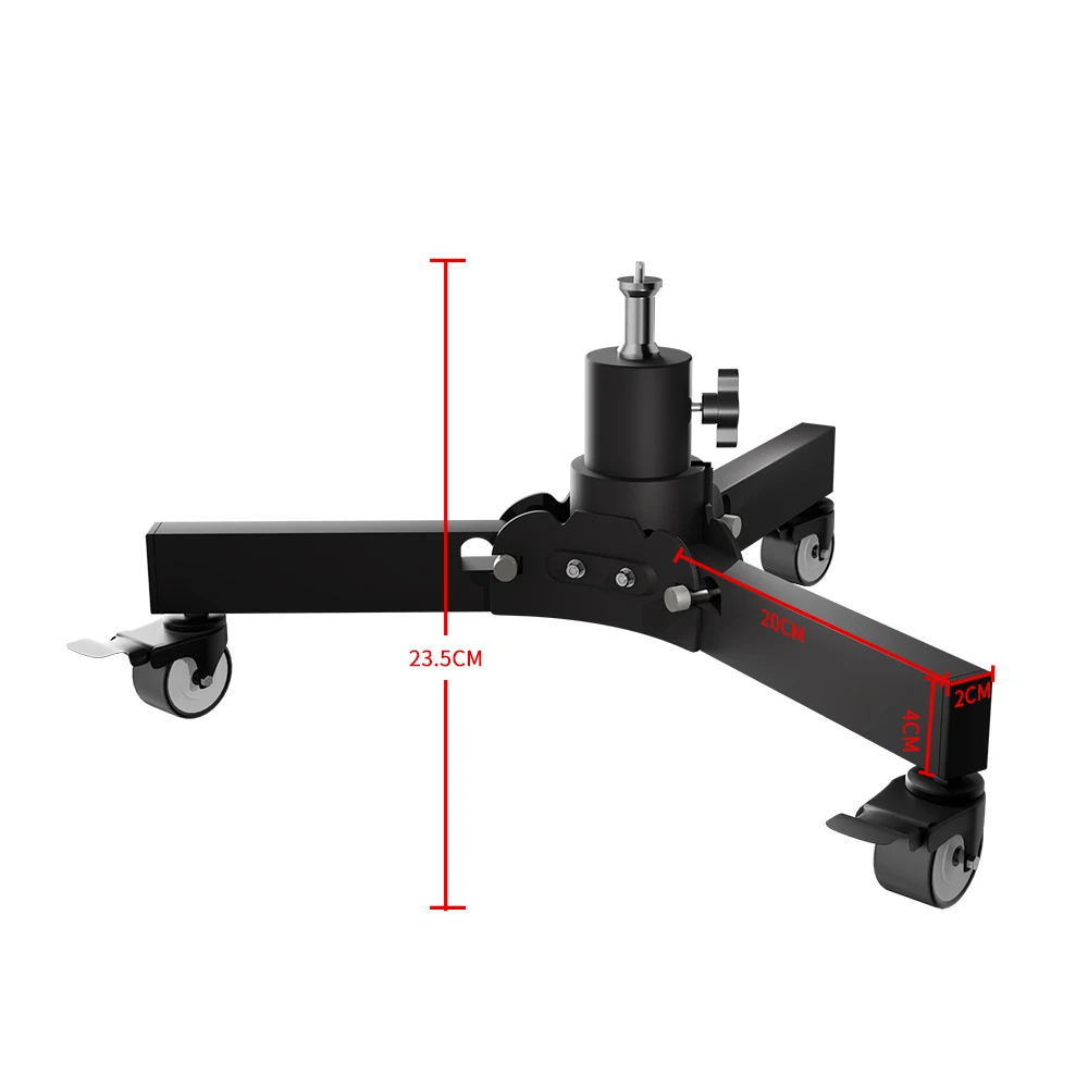 Imagem -03 - Dobrável Piso Montado Luz Stand Movimento da Polia Metal Tripé Fotografia Fill Spot Light Softbox Photo Studio Wheels Base