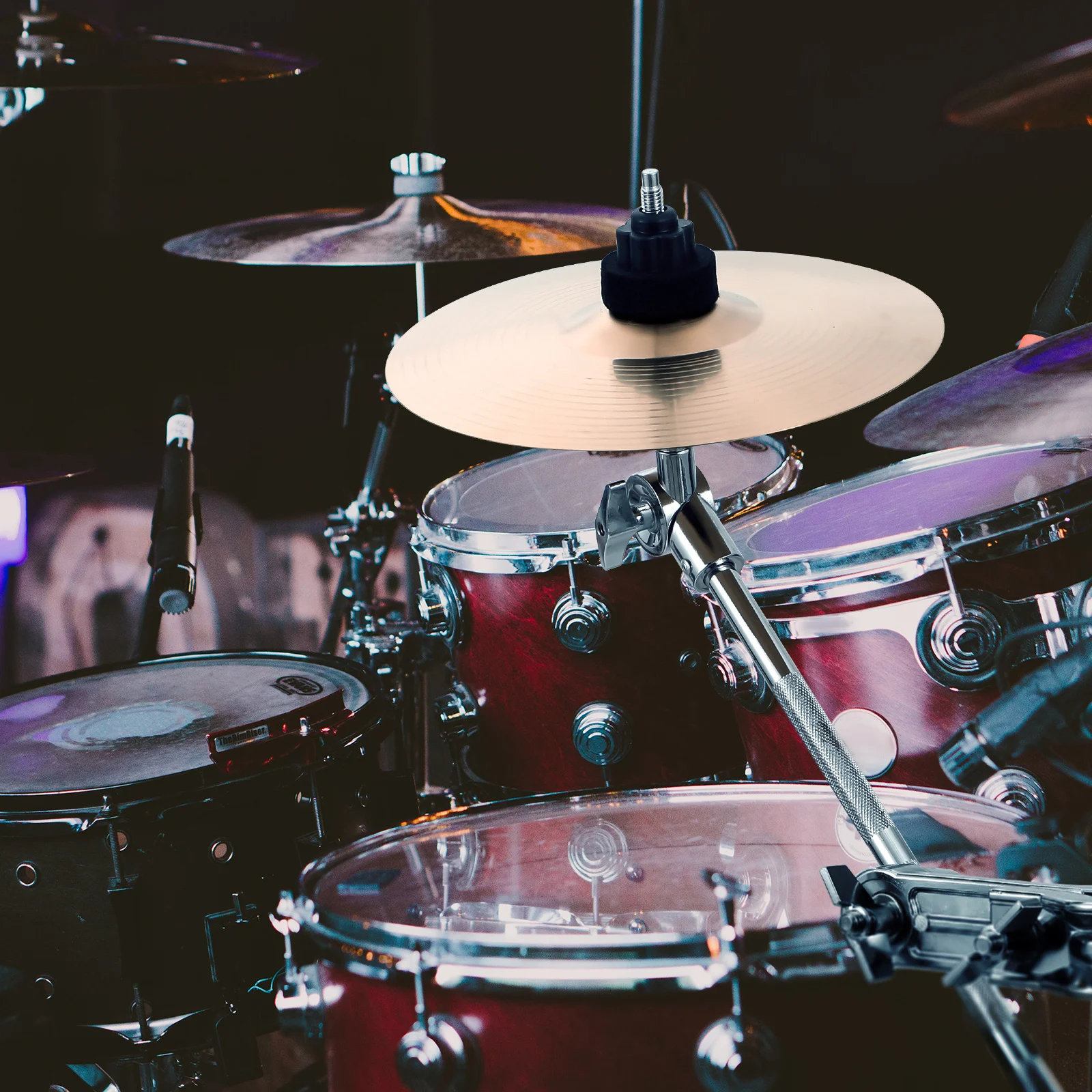 

1Pcs Drum Set Extension Clamp Adjustable Metal Cymbal Attachment Mounting Trap Quick Release Durable Drum Accessories