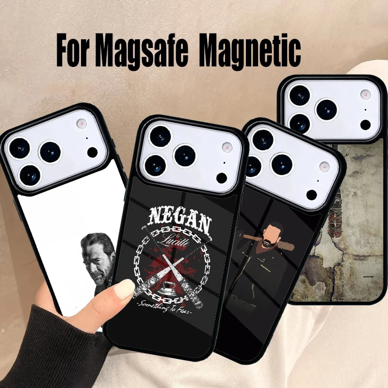 

The Walking Dead Negan Phone Case For Magsafe Wireless Magnetic iPhone 17 Air 16e 15 14 13 12 11 Pro Max Plus Cover