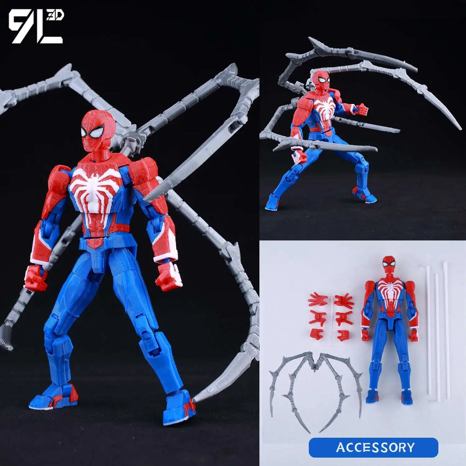 Venom Spider-Man Lucky13 Dummy13 Action Figures - 3D Printed T13