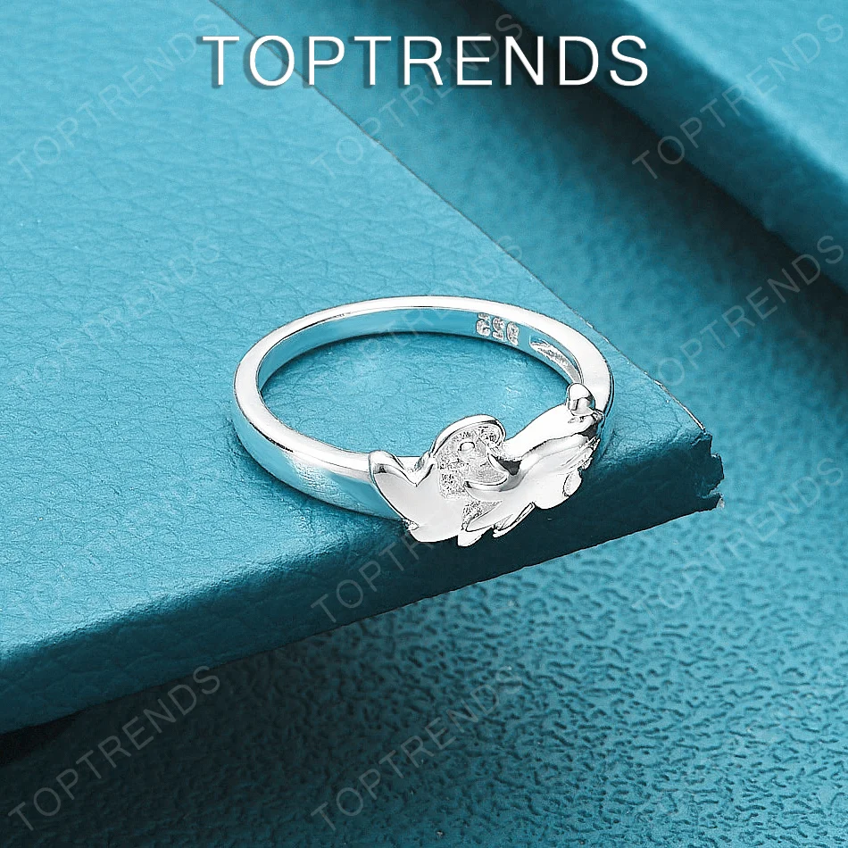 Vintage 925 Sterling Silver Flower Ring Romantic Valentine'S Day Gift Accessories Women's Engagement Wedding Party Jewelry