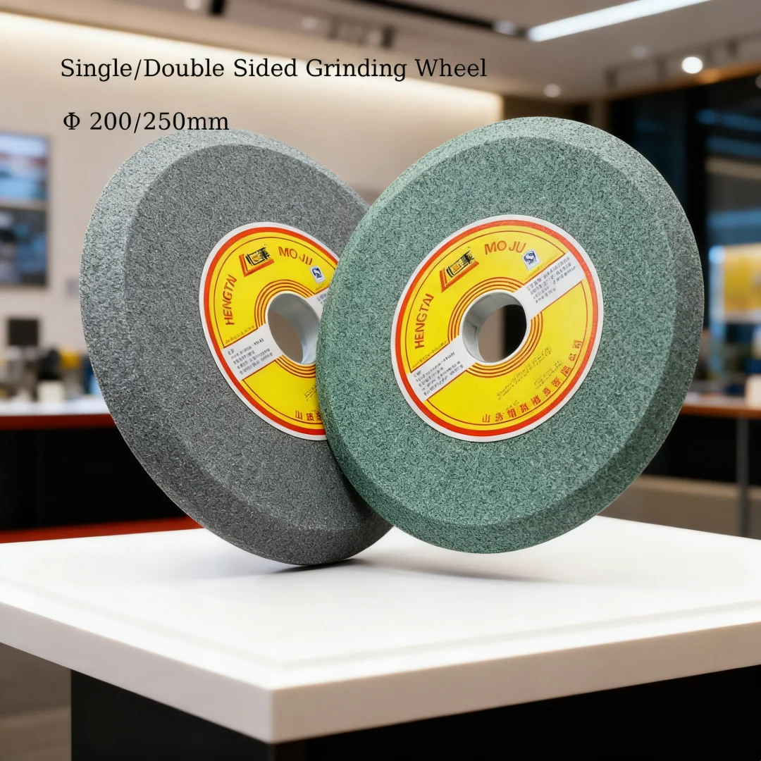 Φ200/Φ250mm Double Single Beveled Edge Grinding Wheel Big Abrasive Disc for Saw Blade Serrated Band Saw Grinding Grit46~120