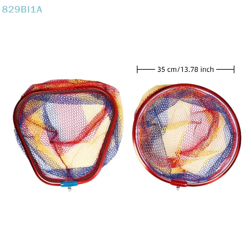 الملونة دائم خفيفة الصيد صافي رئيس سبائك الألومنيوم الصيد مغرفة اليد صافي شبكة أرضية
