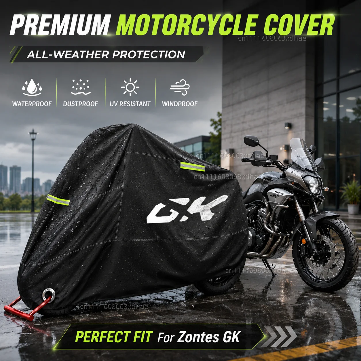 

Motorcycle Cover All Season Waterproof Dust Rain UV Protection 190T Oxford Cloth For For Zontes GK 125 / GK 155 / GK 125X