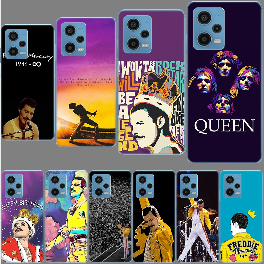 Rock Funky Freddie Mercury Queen Funda For Redmi Note 13 Pro 5G Plus 12 12C 10 10X 10C 10A 9 9T 9C 9A 8 8A 7 7A K70 K60 Pro 6 6A